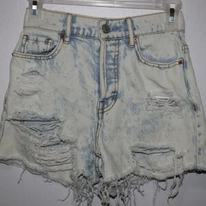 Pacsun White Washed Ripped Jeans Shorts
